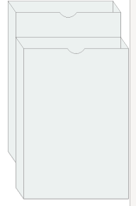 Display / Porta-Folhetos Duplo em Acrílico de Parede