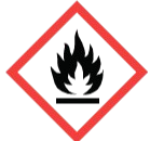 Adesivo de aviso de material inflamavel
