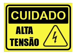 Placa de Perigo - Alta Tensão
