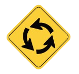 Placa Sentido de Circulação na Rotatória (R-33)