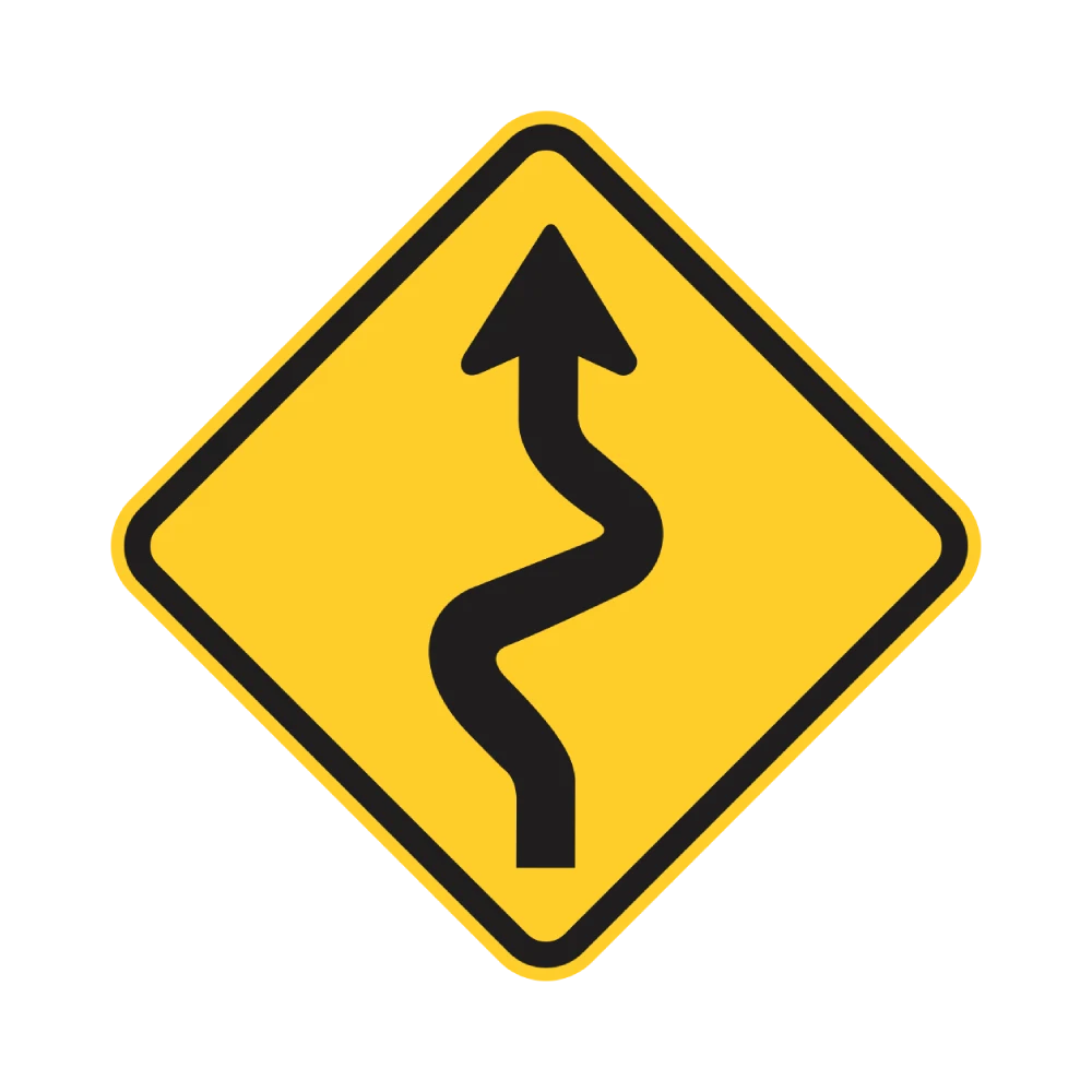 A-03a - Pista sinuosa à esquerda